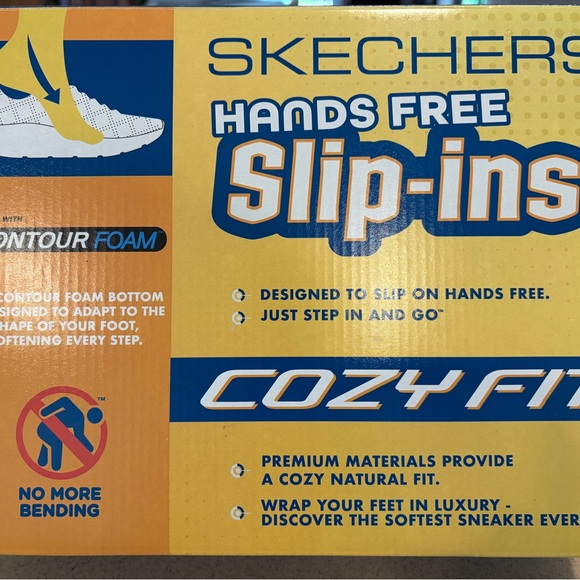 Skechers White Quilted Slip-in Sneakers - Picture 2 of 6